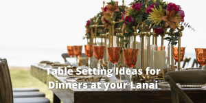 Table Setting Ideas for Dinners at your Lanai
