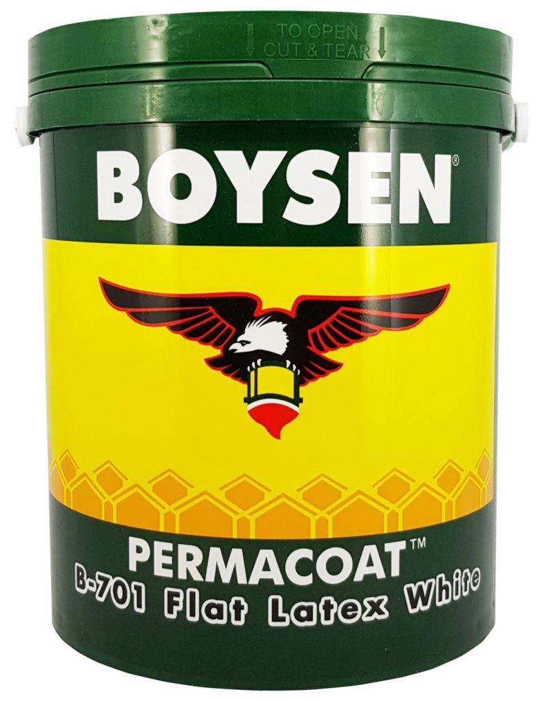 BOYSEN BS 701 PERMACOAT FLAT LATEX WHITE 4L OneStop Shop Home